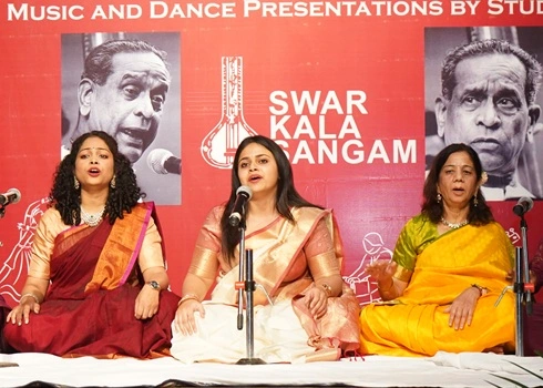Adults Annual Showcase – young students performing classical music at Swar Kala Sangam